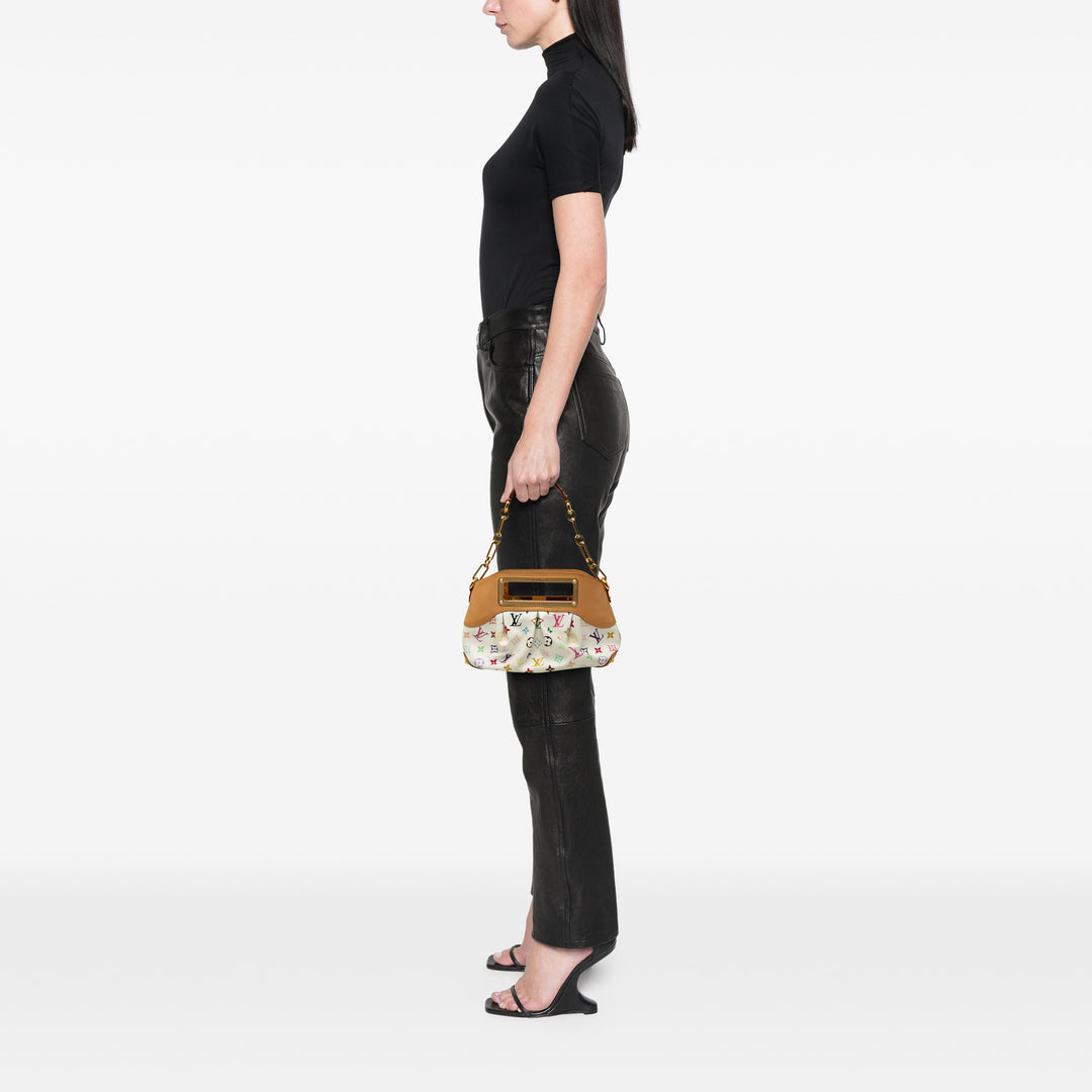 Louis Vuitton Judy PM Monogram Multicolore Blanc – vue 6 – GABY PARIS