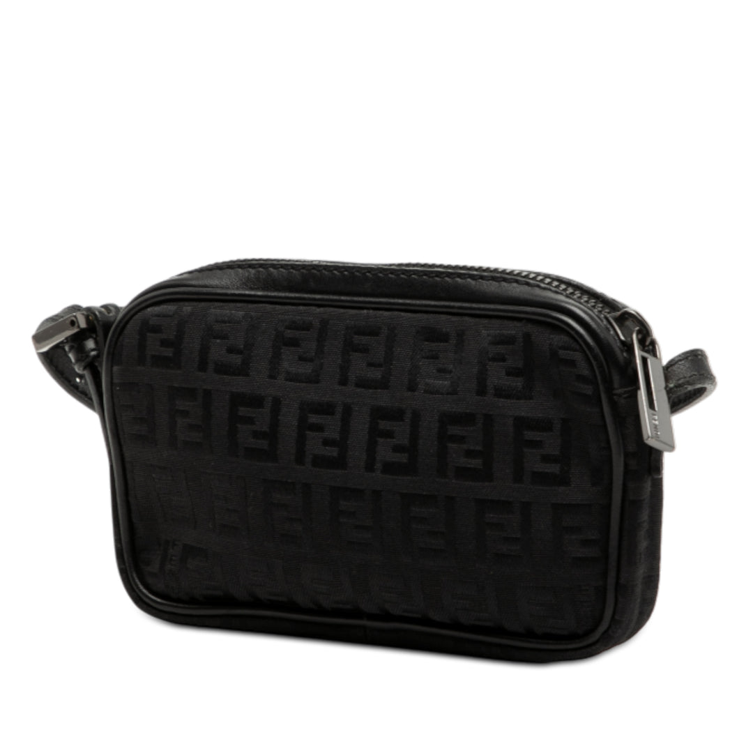 Fendi Mini Zucchino Toile Zip Sac porté croisé