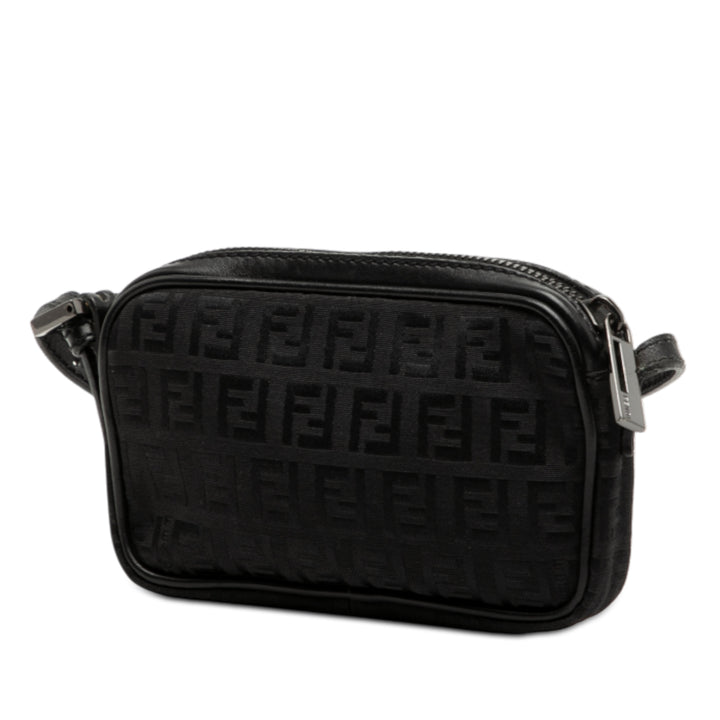 Fendi Mini Zucchino Toile Zip Sac porté croisé
