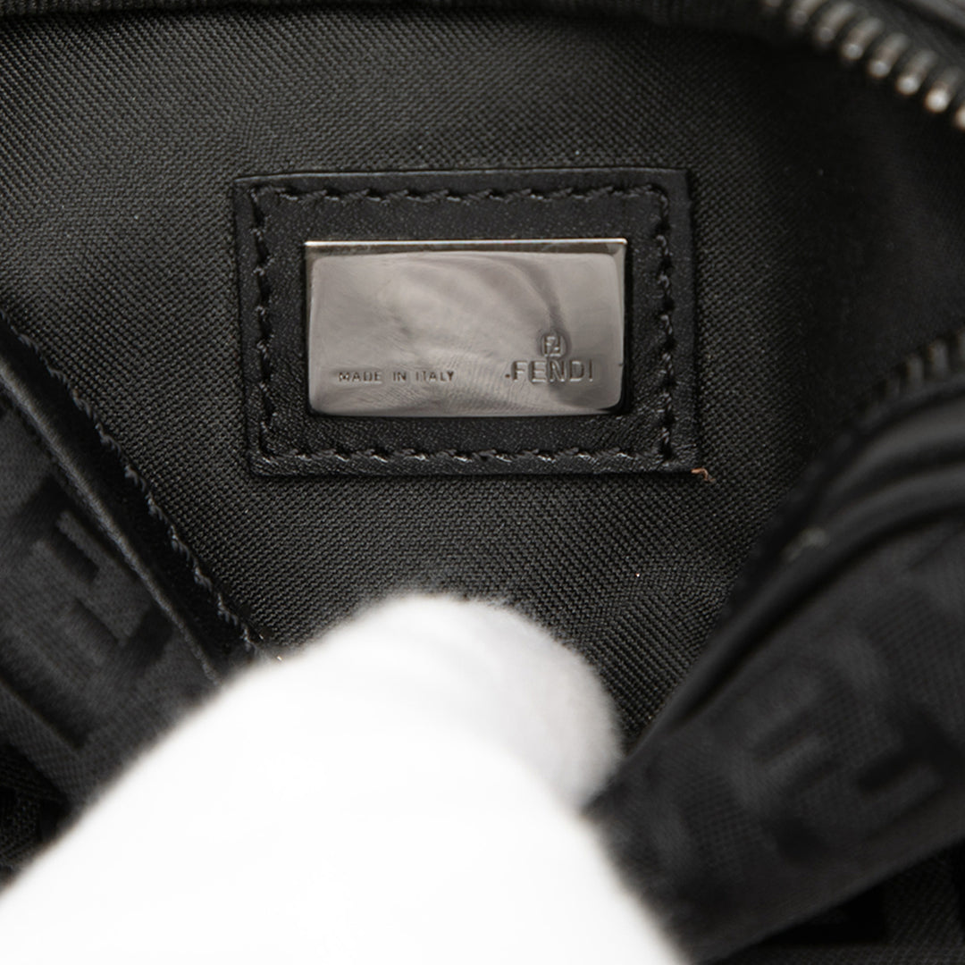 Fendi Mini Zucchino Toile Zip Sac porté croisé