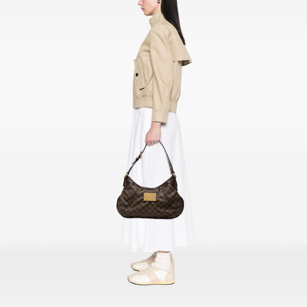 Louis Vuitton Sac porté épaule Thames Damier Ébène GM Marron – vue 6 – GABY PARIS