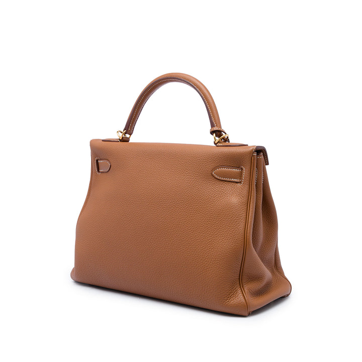 Hermès Sac à main Kelly II Retourne 32 Togo Marron – vue 2 – GABY PARIS