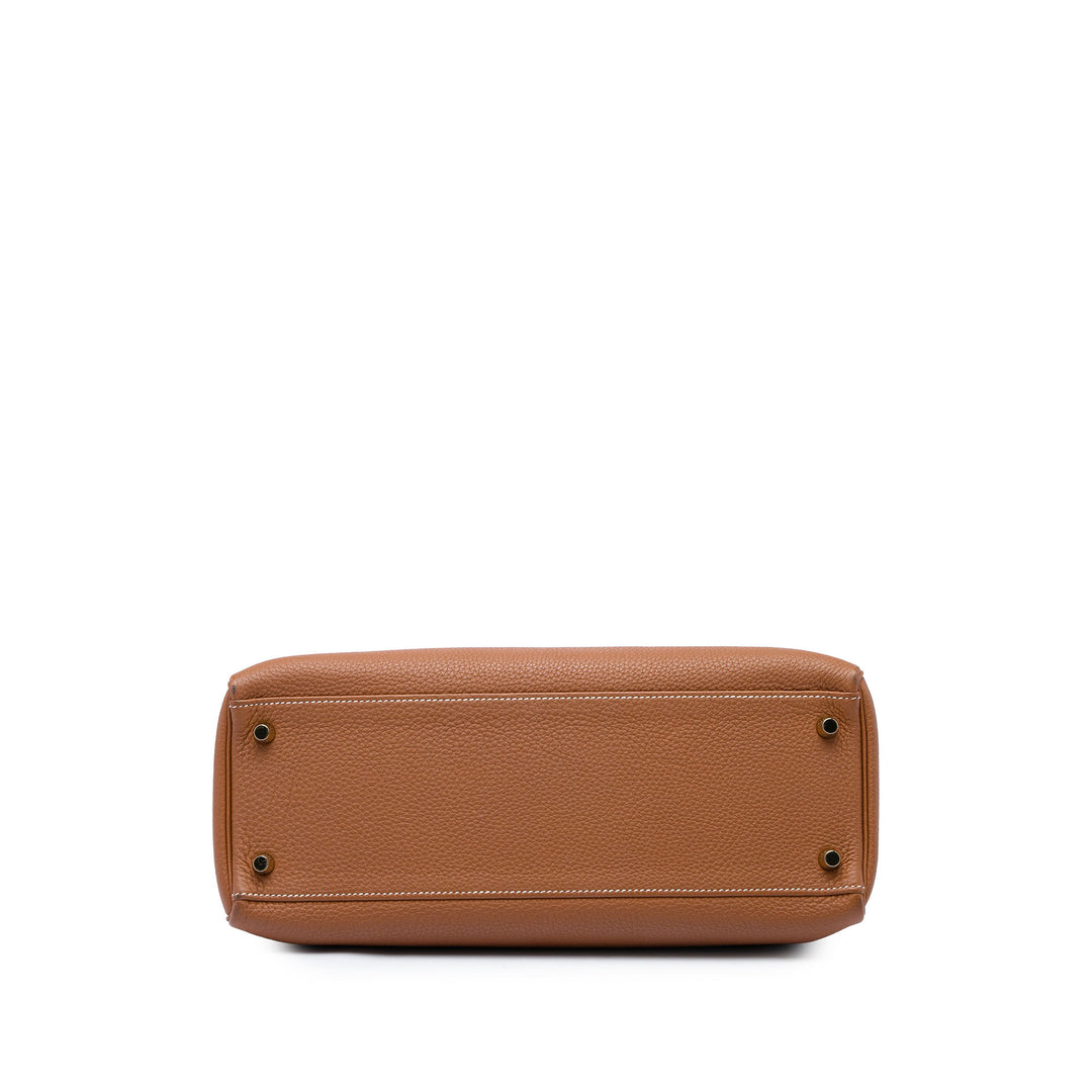 Hermès Sac à main Kelly II Retourne 32 Togo Marron – vue 3 – GABY PARIS