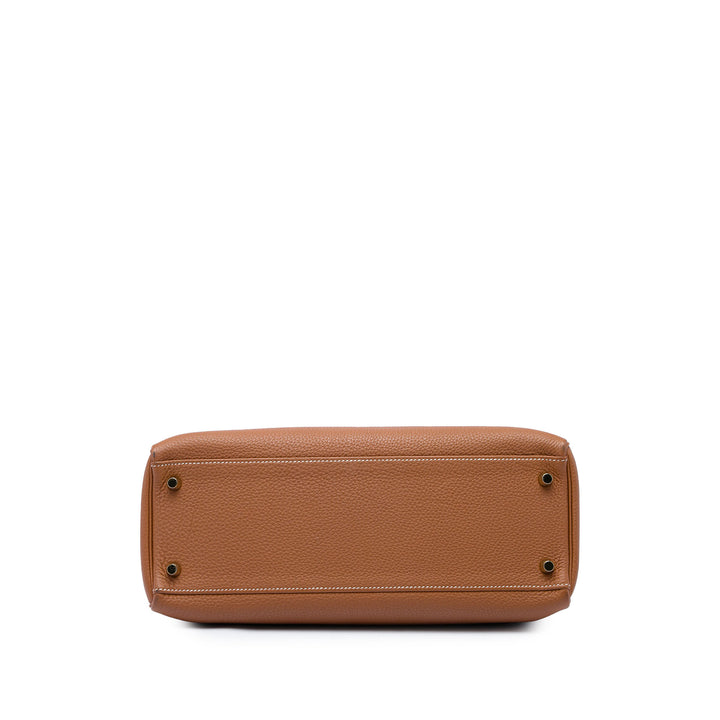 Hermès Sac à main Kelly II Retourne 32 Togo Marron – vue 3 – GABY PARIS