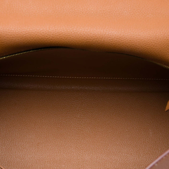 Hermès Sac à main Kelly II Retourne 32 Togo Marron – vue 4 – GABY PARIS