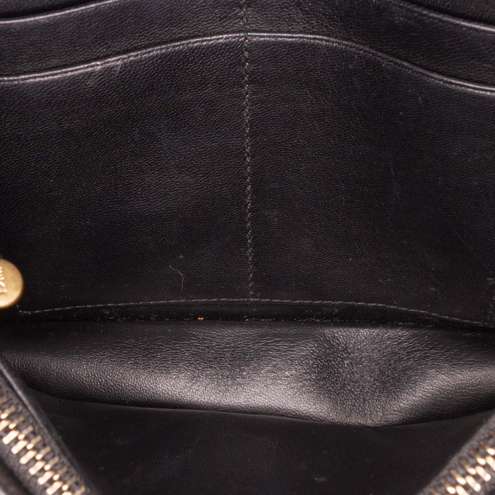 Calfskin Studded Diorama Wallet on Chain Black - Gaby Paris