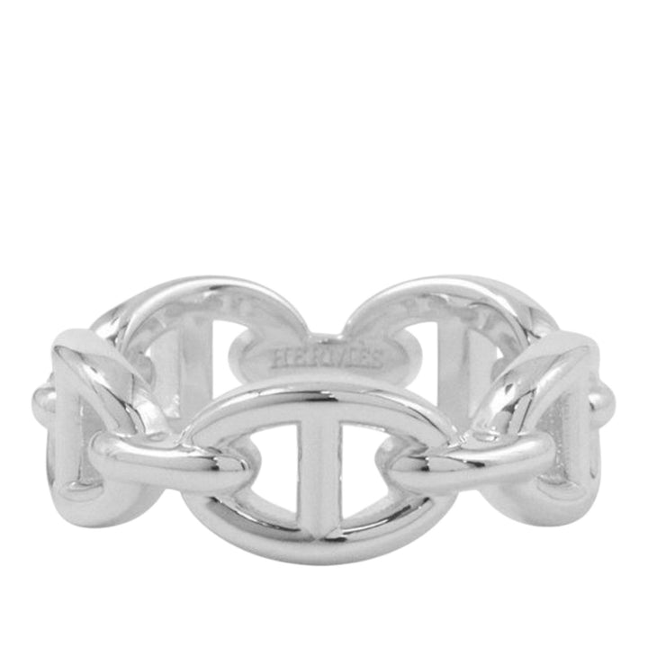 Hermès Sterling Argenté Chaine d'Ancre Enchainee Bague Argenté