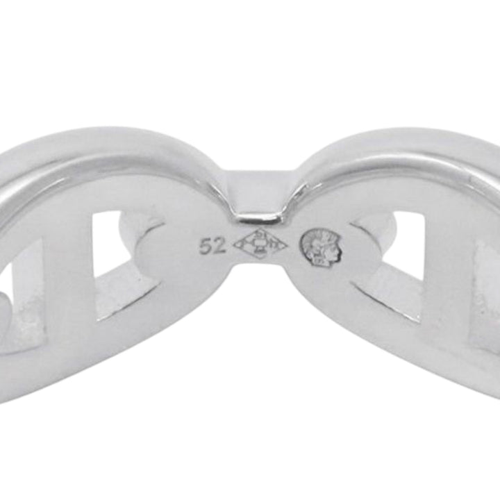 Hermès Sterling Argenté Chaine d'Ancre Enchainee Bague Argenté