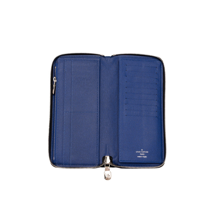 Louis Vuitton Taigarama Zippy Vertical Portefeuille Monogram Bleu