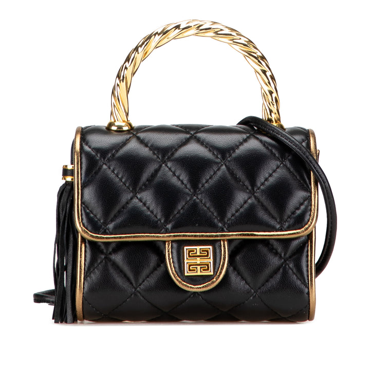 Givenchy Mini Quilted Cuir Top Handle Bag Noir