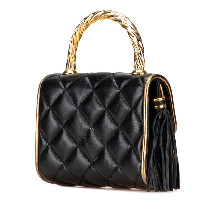 Givenchy Mini Quilted Cuir Top Handle Bag Noir
