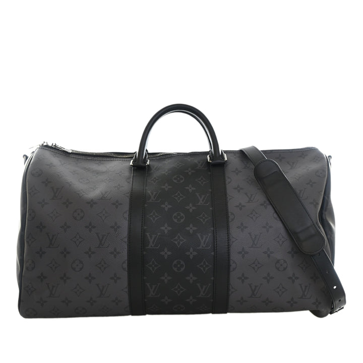 Reverse Keepall Bandouliere 50 Monogram Eclipse Noir