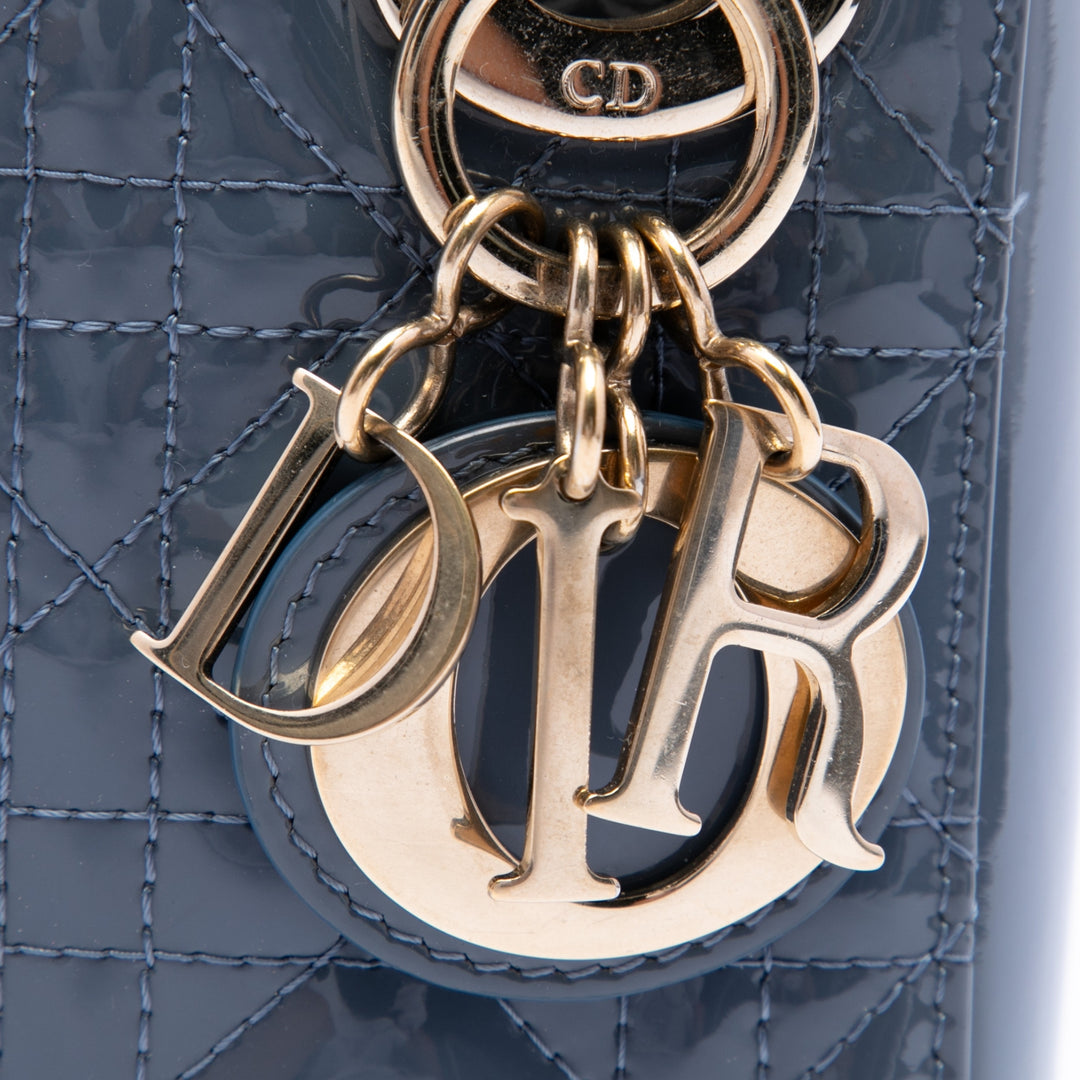 Dior Lady Dior Cannage Mini Gris – vue 5 – GABY PARIS