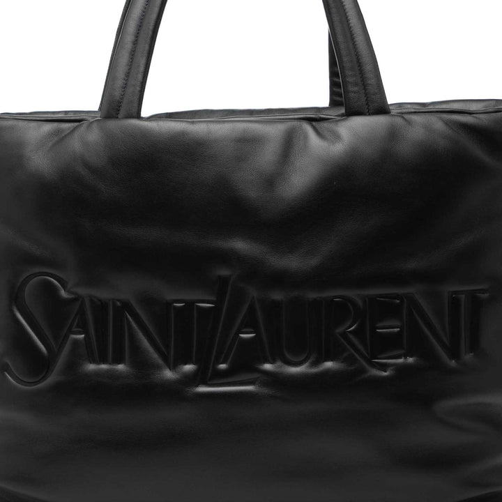 Saint Laurent Cuir d'agneau Wide Puffer Cabas