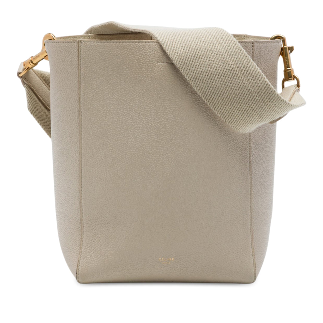 Celine Small Soft Cuir de veau grainé Seau Sangle Bucket Sac