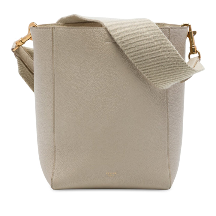 Celine Small Soft Cuir de veau grainé Seau Sangle Bucket Sac