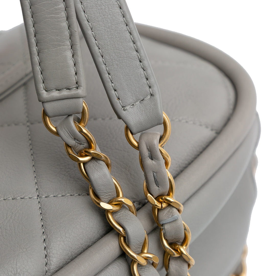 Chanel CC Matelassé Cuir d’agneau Ronded à rabat