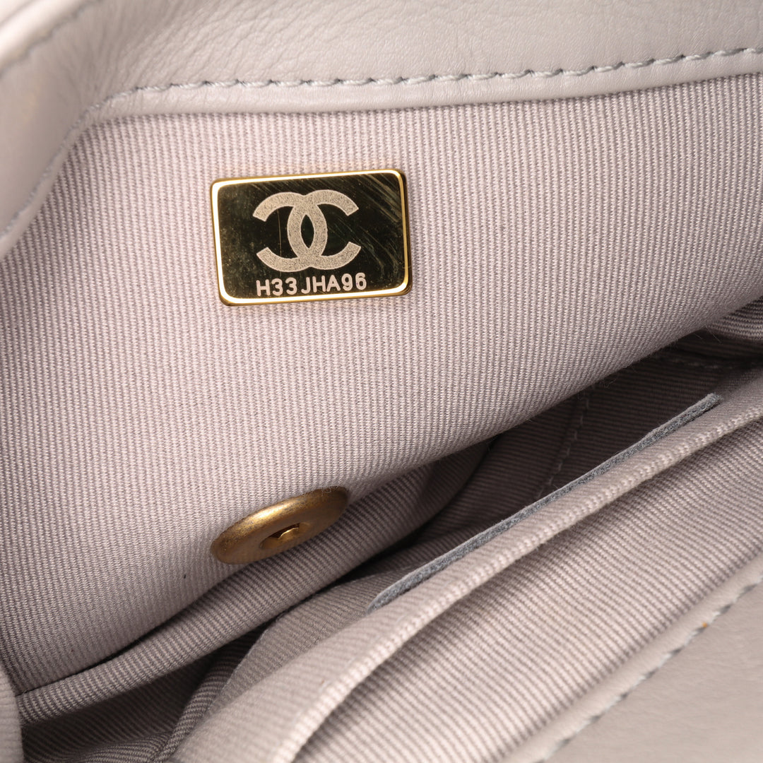 Chanel CC Matelassé Cuir d’agneau Ronded à rabat
