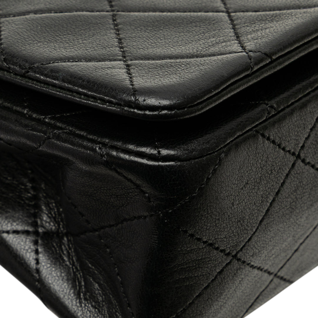 Mini CC Quilted Lambskin Full Flap Black - Gaby Paris