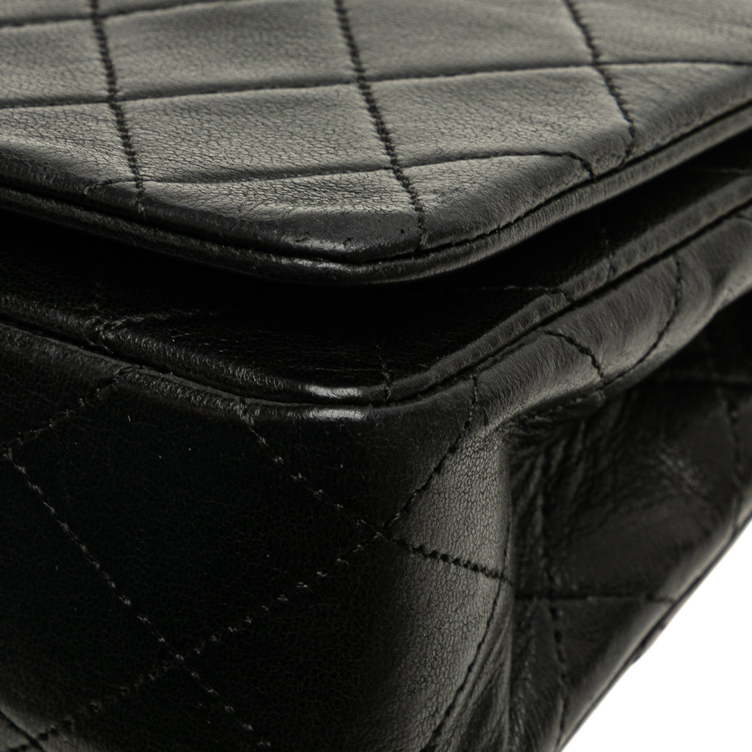 Mini CC Quilted Lambskin Full Flap Black - Gaby Paris
