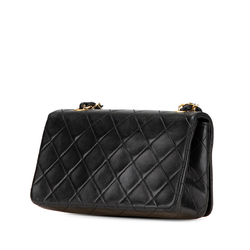 Mini CC Quilted Lambskin Full Flap Black - Gaby Paris