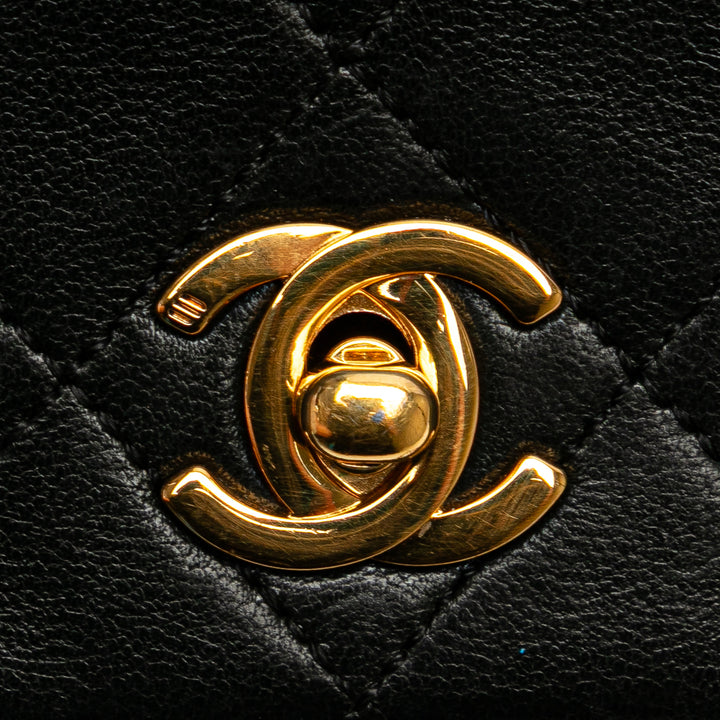 Mini CC Quilted Lambskin Full Flap Black - Gaby Paris