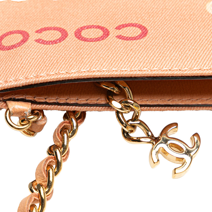 Chanel Toile Coco Chain Pochette Rose – GABY PARIS Authentique