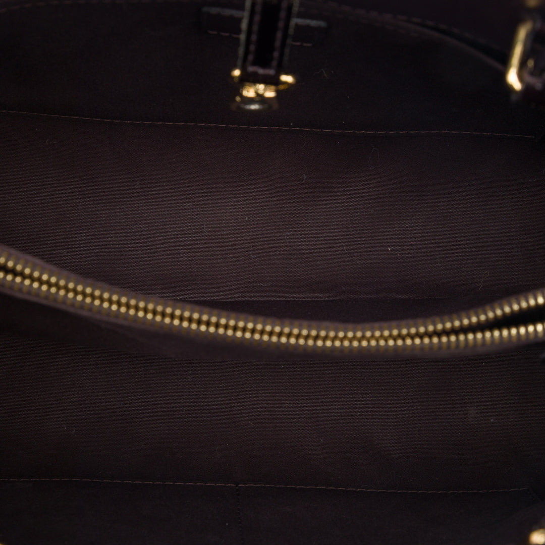 Louis Vuitton Sac à main Montaigne Monogram MM Cuir verni Violet – vue 4 – GABY PARIS