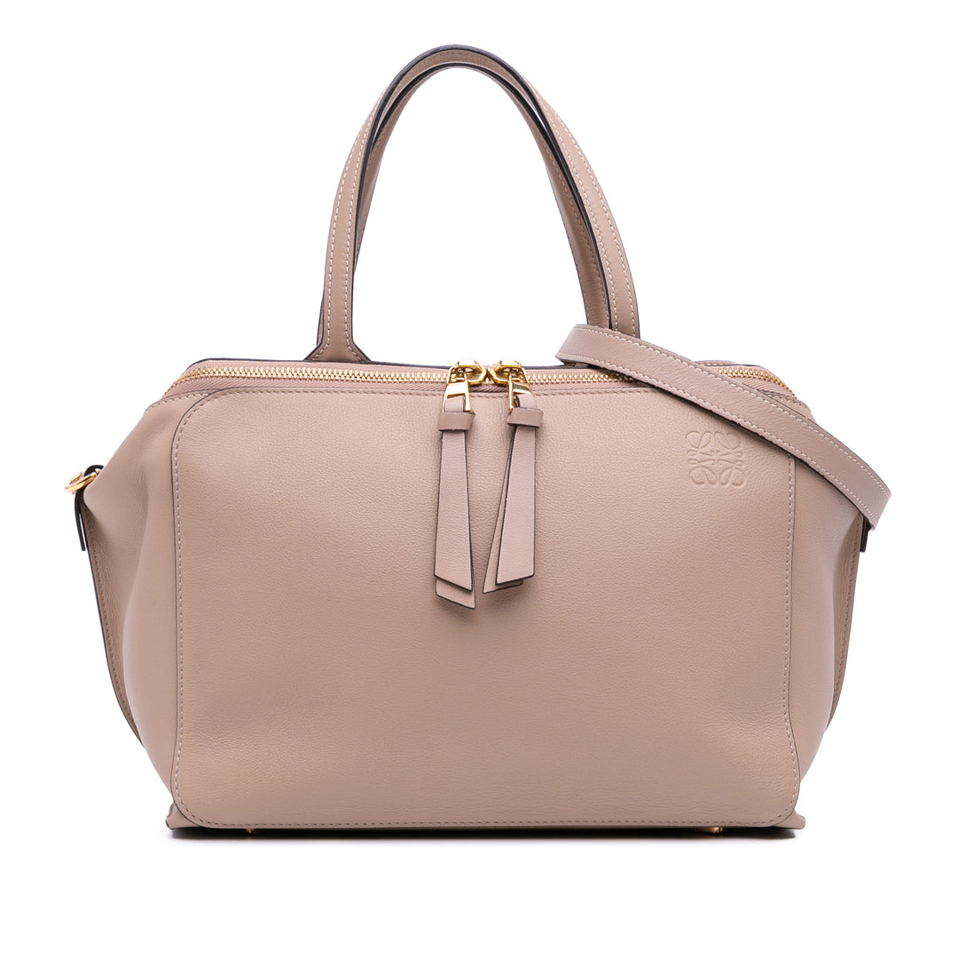 LOEWE Anagram Cuir Zipper Bag Marron – GABY PARIS Authentique