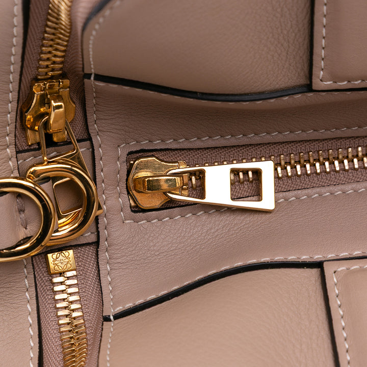 LOEWE Anagram Cuir Zipper Bag Marron – GABY PARIS Authentique