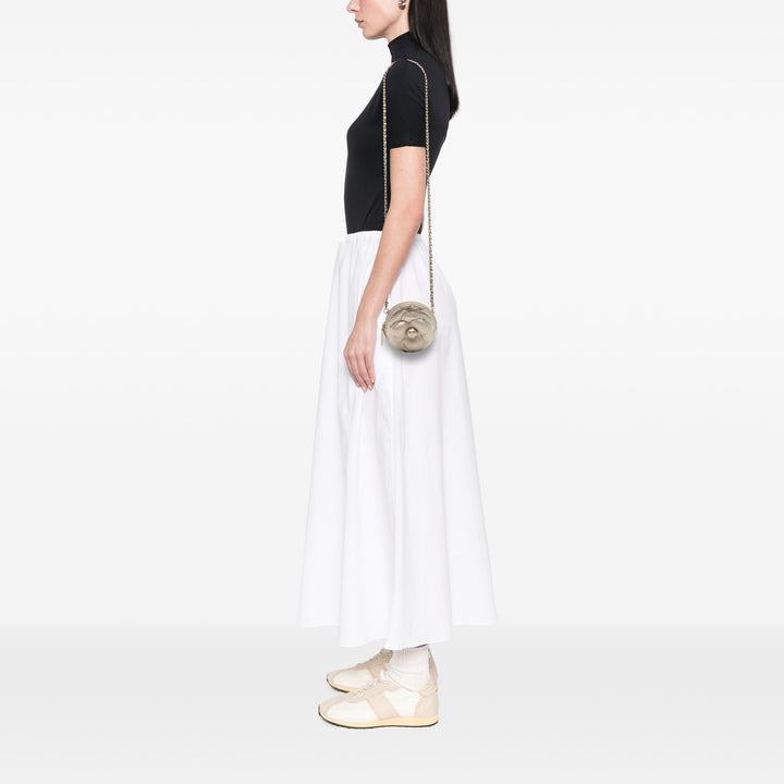 Chanel Mini CC Métallisé Cuir d’agneau Camellia Bouquet Round Pochette on Chain Doré – GABY PARIS Authentique