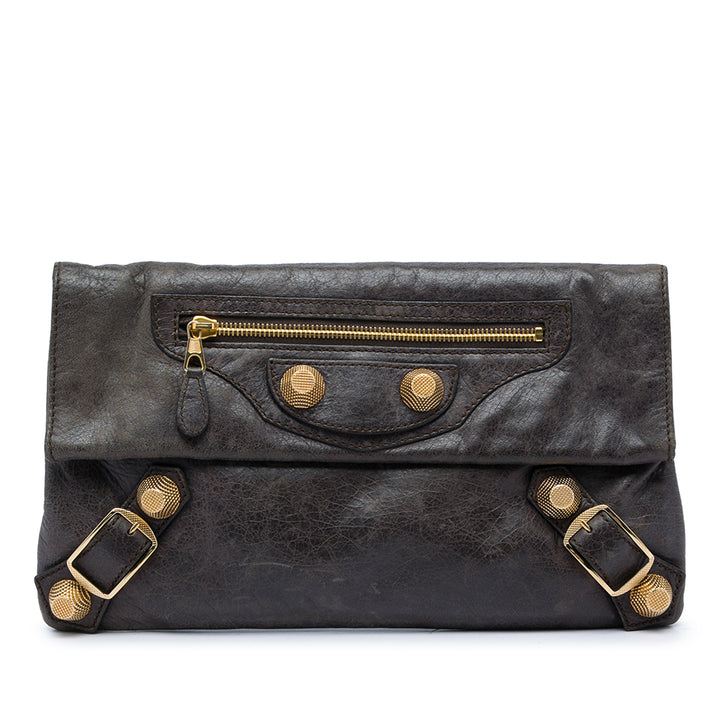 Balenciaga Cuir d'agneau Motocross Giant 21 Envelope Pochette