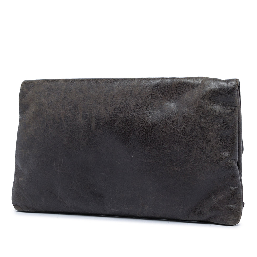 Balenciaga Cuir d'agneau Motocross Giant 21 Envelope Pochette