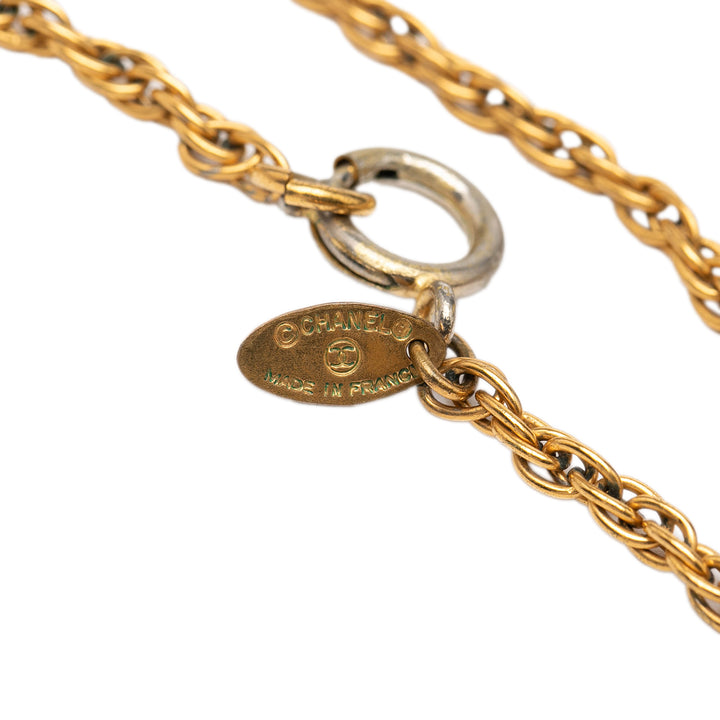 Chanel plaqué CC Pendant Collier