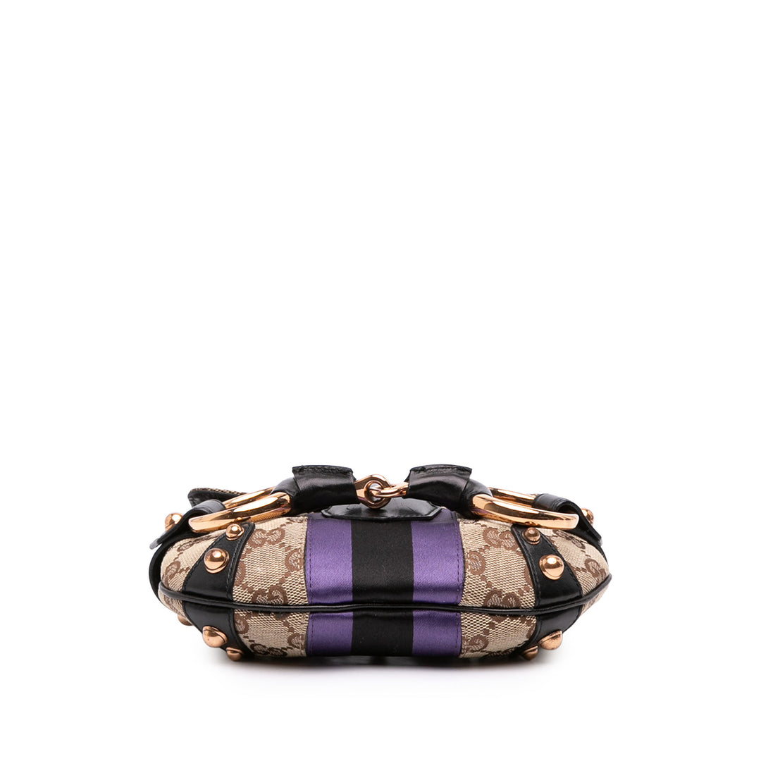 Gucci GG Horsebit Web Chaîne Sac Mini Beige – vue 3 – GABY PARIS