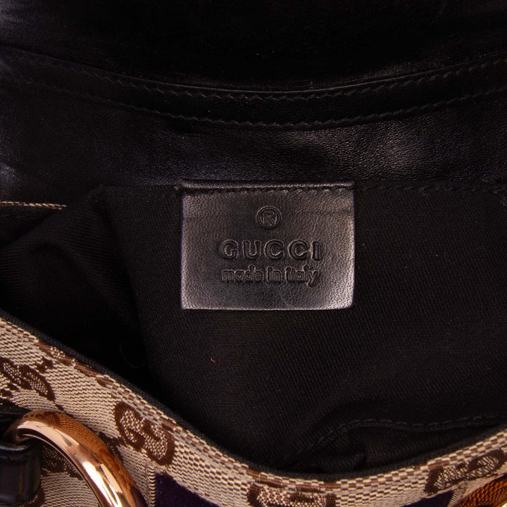 Gucci GG Horsebit Web Chaîne Sac Mini Beige – vue 5 – GABY PARIS