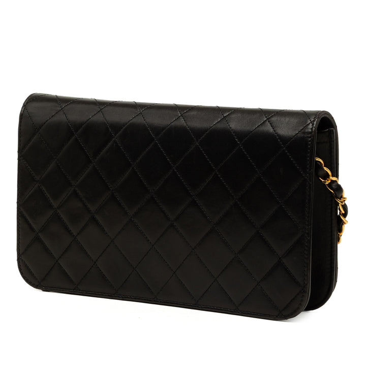 Chanel CC Matelassé Rabat intégral Moyen Cuir d'agneau Noir – vue 2 – GABY PARIS