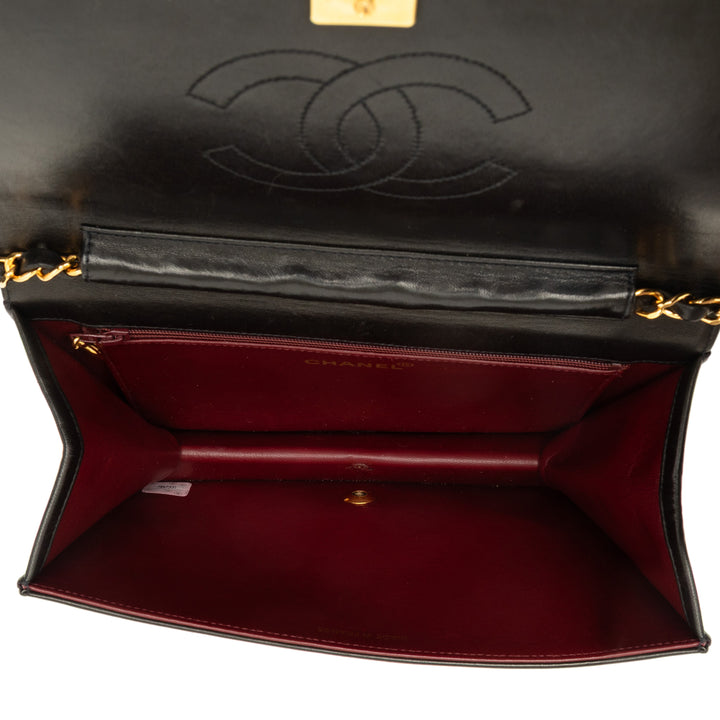 Chanel CC Matelassé Rabat intégral Moyen Cuir d'agneau Noir – vue 4 – GABY PARIS