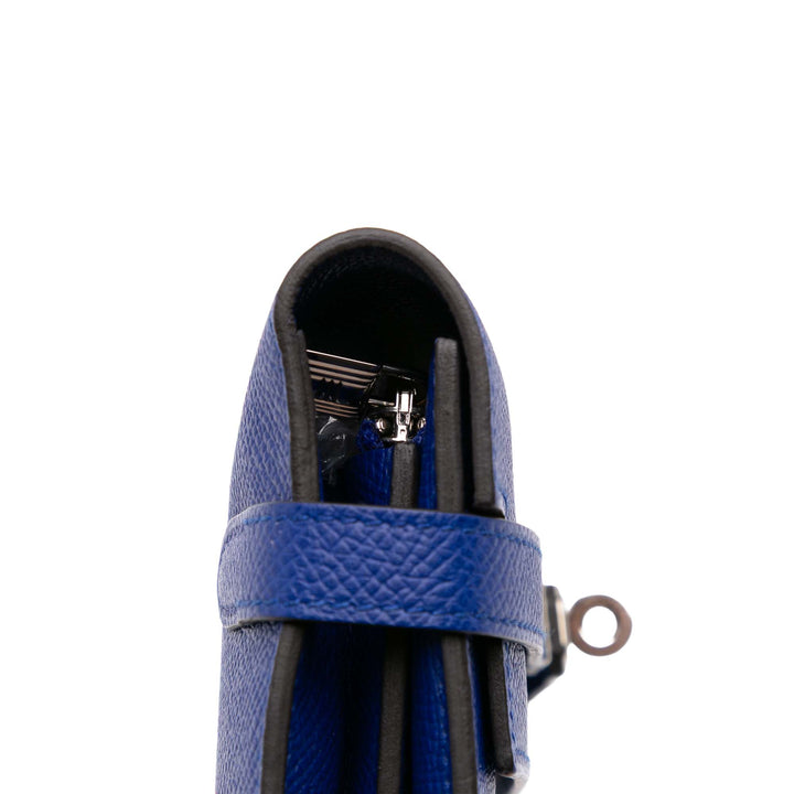 Epsom Kelly Longue Wallet Blue - Gaby Paris