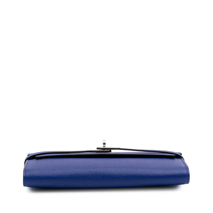 Epsom Kelly Longue Wallet Blue - Gaby Paris