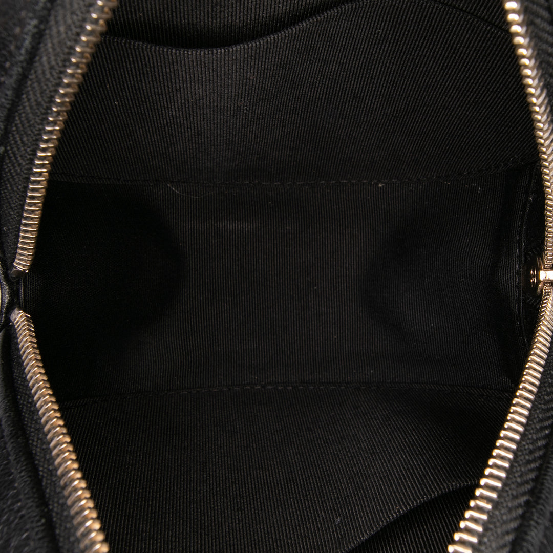Chanel Quilted Cuir d’agneau Egyptian Amulet Charms Round Pochette with Chain Noir – GABY PARIS Authentique