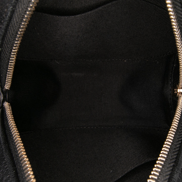 Chanel Quilted Cuir d’agneau Egyptian Amulet Charms Round Pochette with Chain Noir – GABY PARIS Authentique