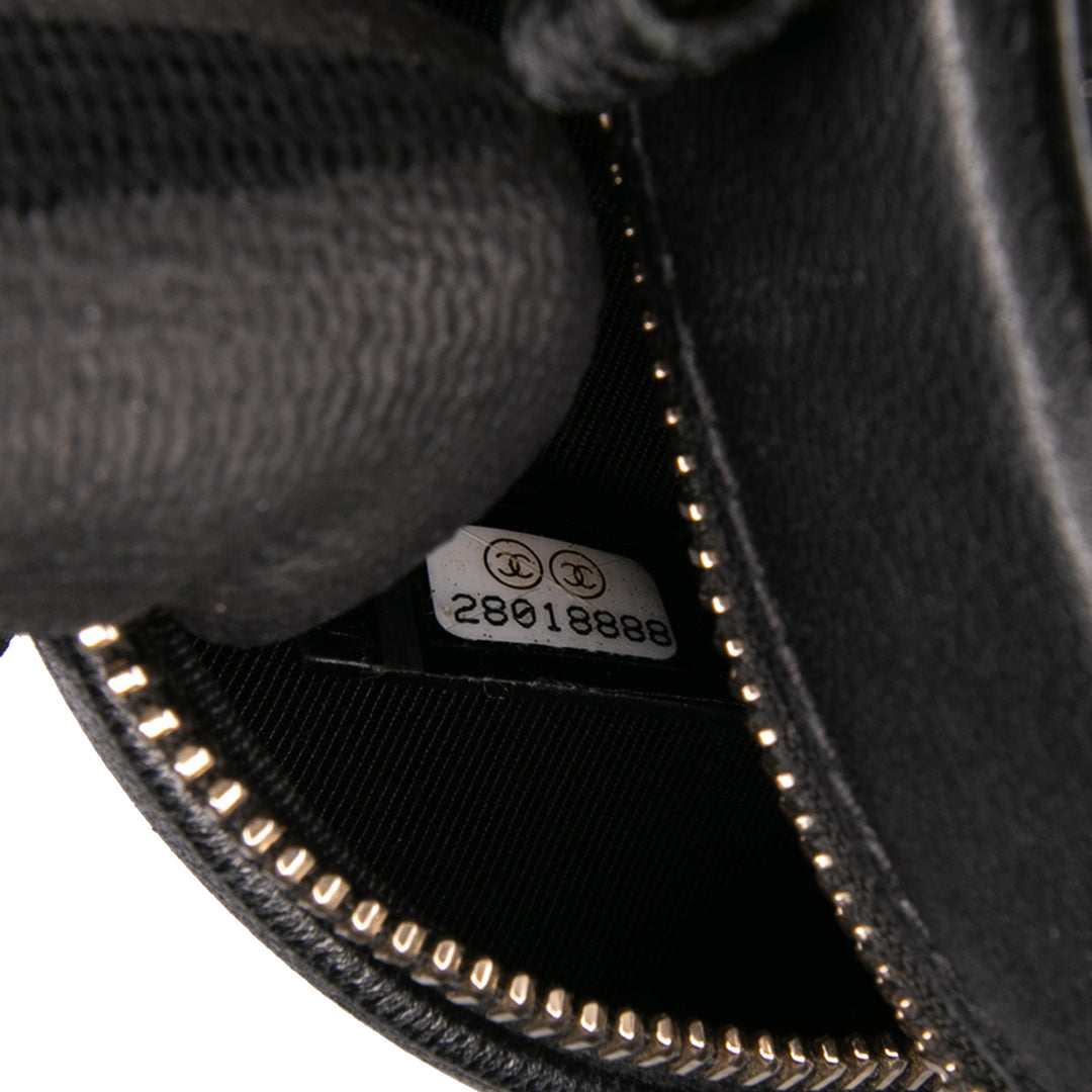 Chanel Quilted Cuir d’agneau Egyptian Amulet Charms Round Pochette with Chain Noir – GABY PARIS Authentique