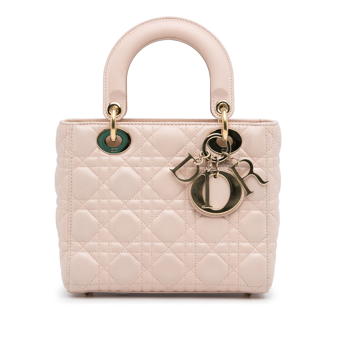 Small Lambskin Cannage My ABCDior Lady Dior Pink - Gaby Paris