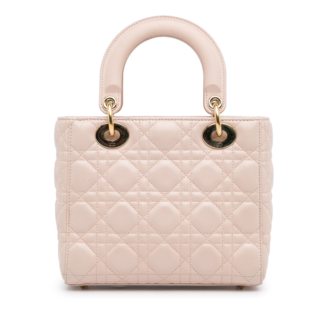 Small Lambskin Cannage My ABCDior Lady Dior Pink - Gaby Paris