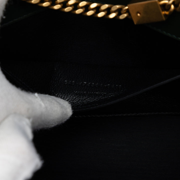 Saint Laurent Small Velours Monogram Kate Pompon Sac porté croisé