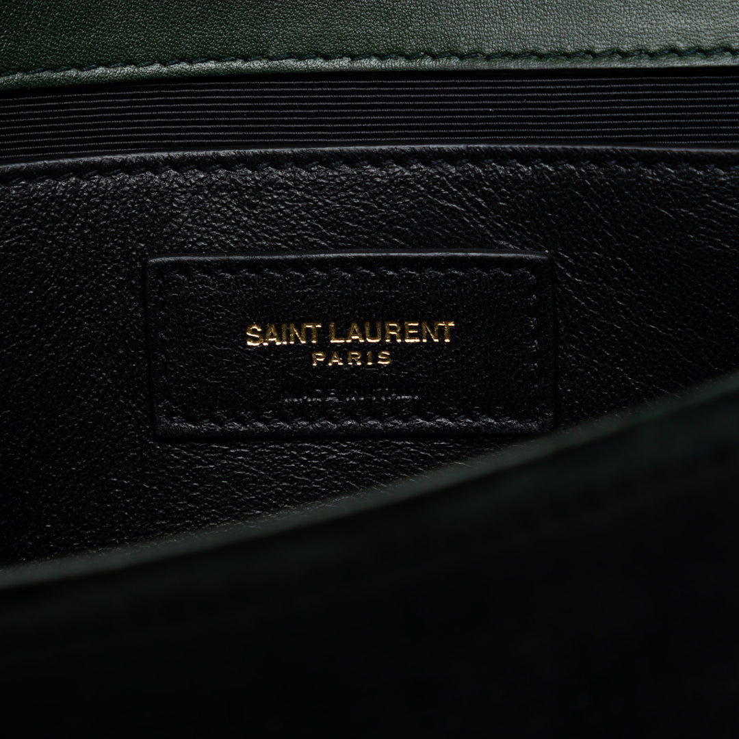 Saint Laurent Small Velours Monogram Kate Pompon Sac porté croisé