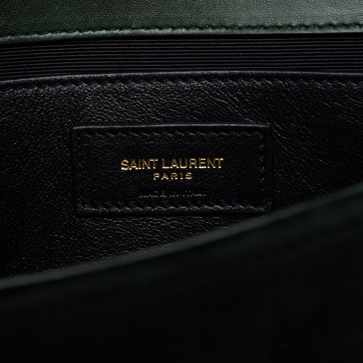 Saint Laurent Small Velours Monogram Kate Pompon Sac porté croisé