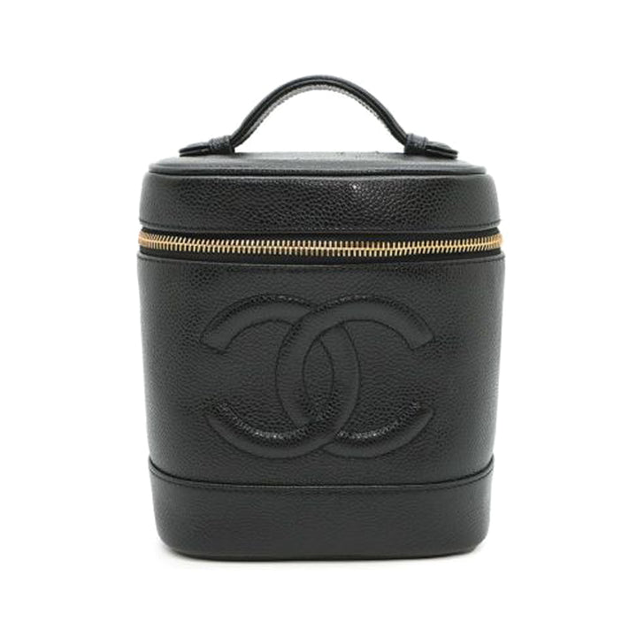 CC Caviar Vanity Bag Black - Gaby Paris
