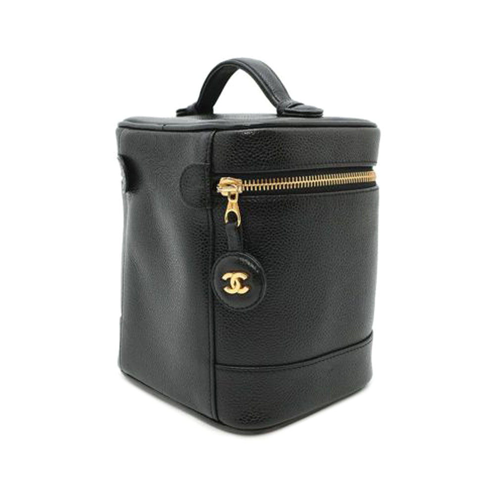 CC Caviar Vanity Bag Black - Gaby Paris